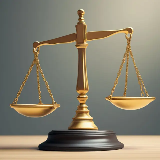 A golden scale with real rate of return on one side and taxes, fees, and inflation on the other, representing the balance between these factors
