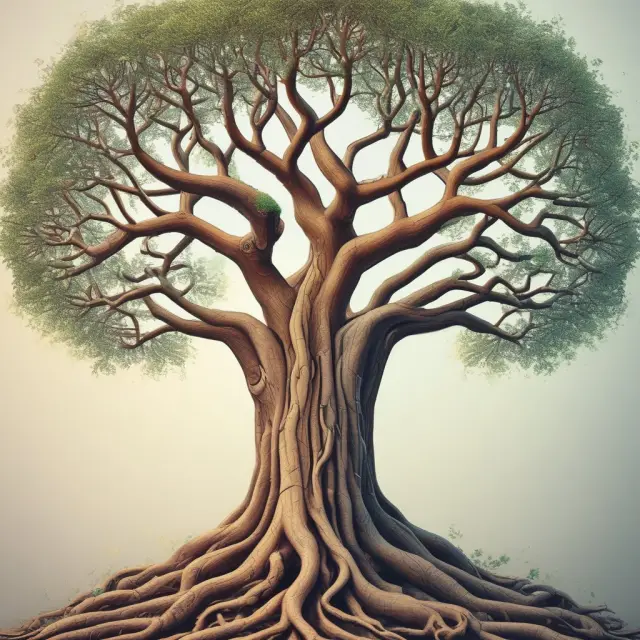 Visualization of interconnected trees representing the NAR network, illustrating collaboration and growth opportunities for realtors