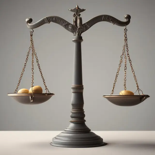 Scales with stocks (left) and bonds (right) tipping back to balance in a diversified investment portfolio during the rebalancing process.