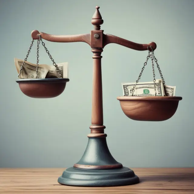 Scales tilting towards vehicle rebates, symbolizing the impact on the automotive market