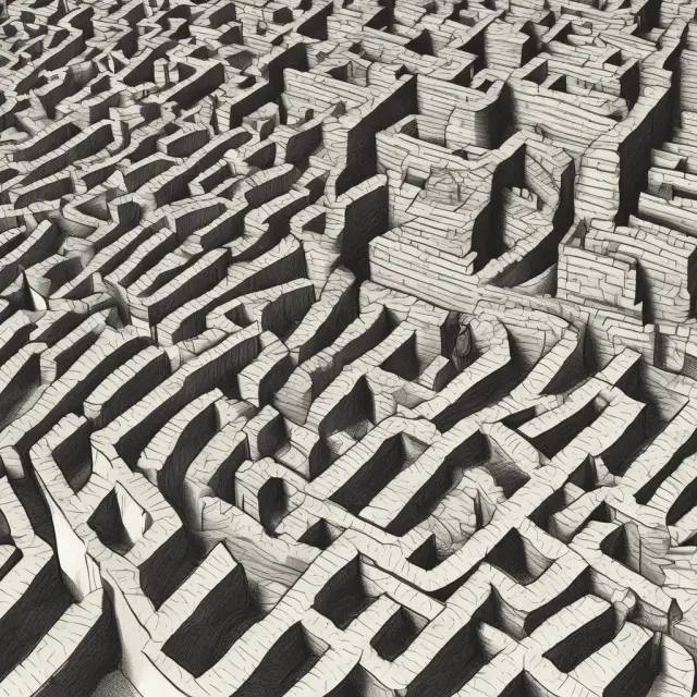 A maze of margins and lenders, illustrating the complexities of short selling through margin accounts and rebates.