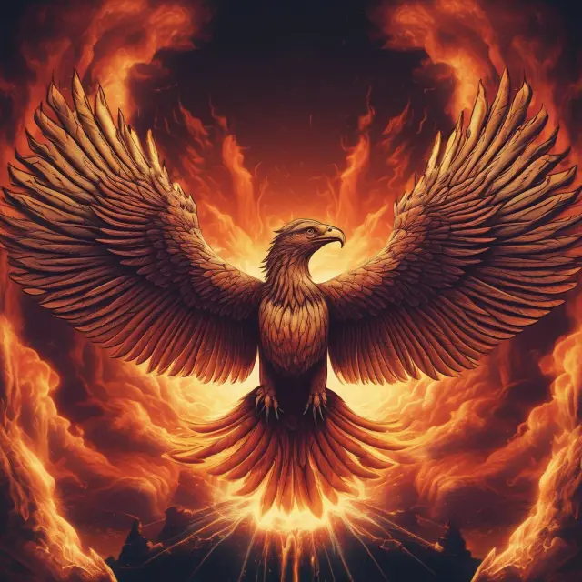 Image of a mythical Phoenix rising above debt securities and equity swaps, representing the transformative power of recapitalization