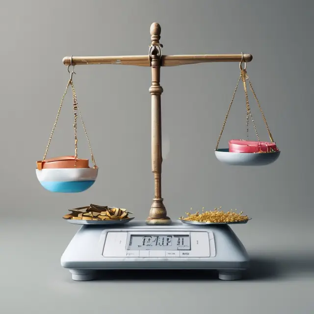 Read receipt symbolizing email balance: A digital scale weighing emails with recipients opening their messages represented as a tipping weight.