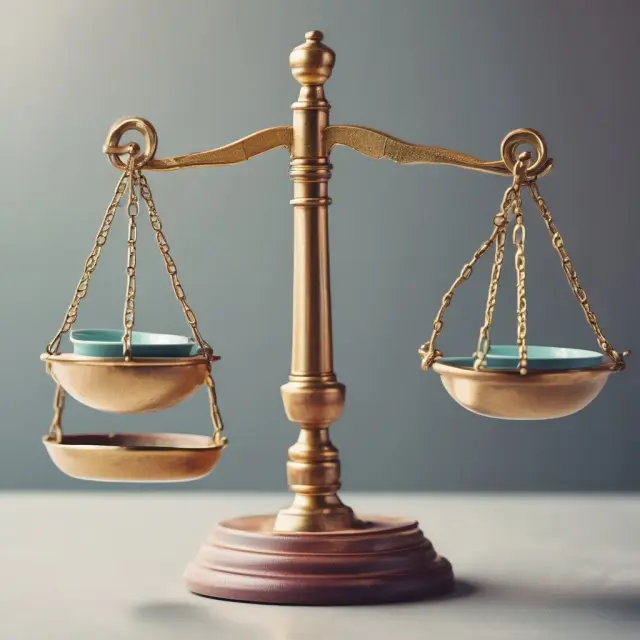 A balance scale with net sales on one side and gross sales on the other, illustrating the importance of considering both when analyzing accounts receivable turnover ratios.