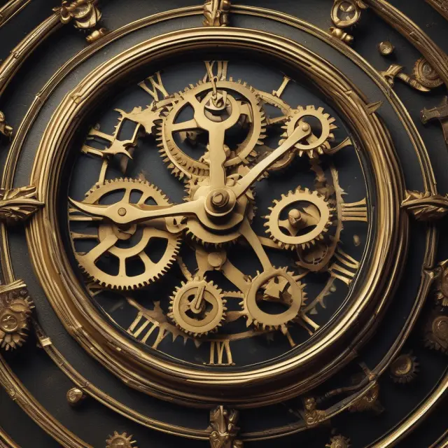 Golden clock gears turning, representing accounts receivables turnover ratio and efficient collection processes