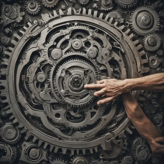 An individual adjusting gears on a machine, illustrating the process of recharacterizing an IRA contribution to a Roth IRA