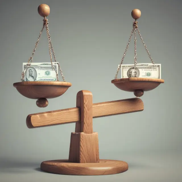 Seesaw image symbolizing personal and business reconciliations, balancing checkbooks/credit cards vs. balance sheets/GAAP