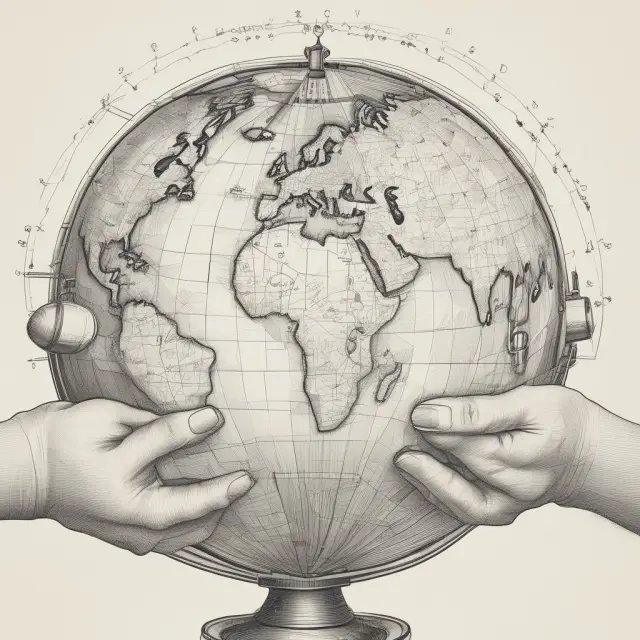 Image of a globe with various hands representing countries drawing dividend lines according to their respective record date practices