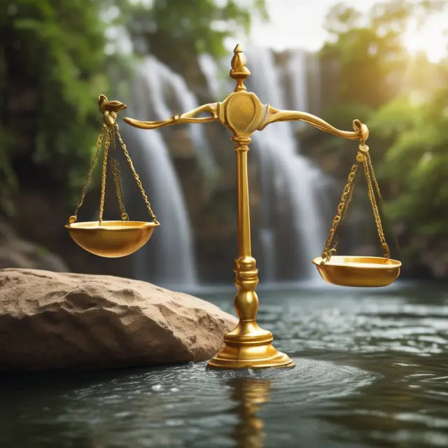 Golden scale represents redemption, cash river depicts withdrawal, emphasizing the balance between selling shares (redemptions) and accessing cash (withdrawals) in mutual funds