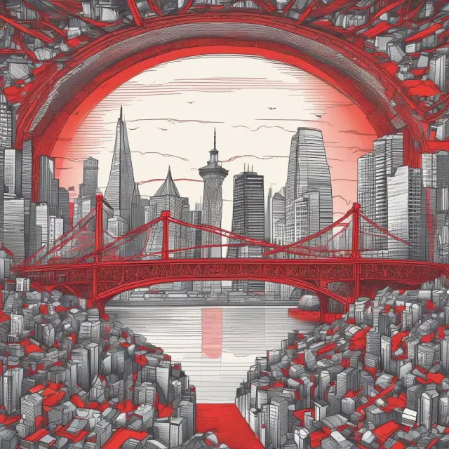 Image of a red herring document as a bridge connecting companies, investors, and the SEC, with labels illustrating transparency and growth.
