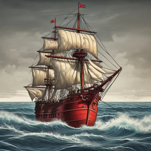 A red herring prospectus document sailing on a sea of regulatory review towards final approval