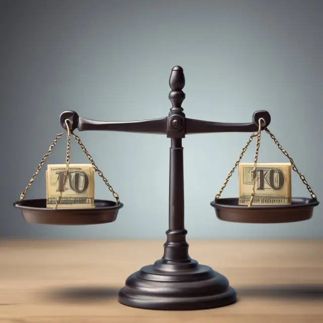 Scale balancing a growing CPI index against TIPS securities, illustrating the impact on purchasing power