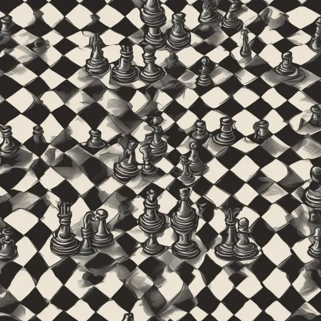 A financial chessboard where LIBOR pieces symbolize reference rates, used in interest rate swaps and hedge fund strategies.