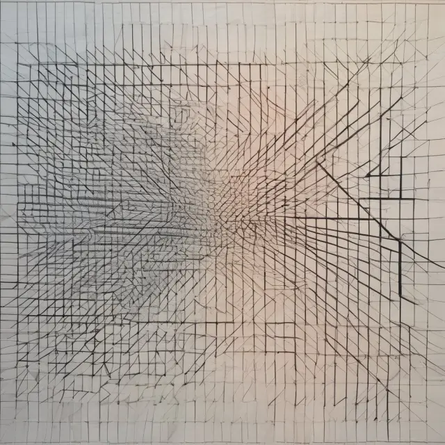 A colorful tapestry woven from coefficients and lines symbolizing regression components