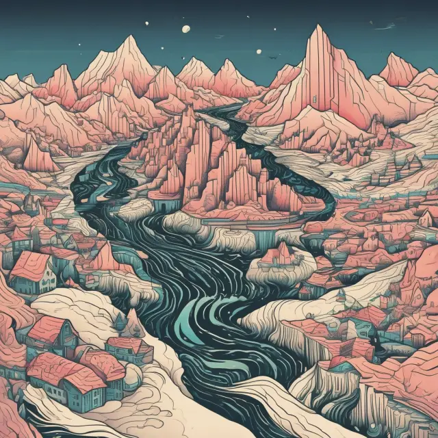 An image of a bustling marketplace with a river of exceptions flowing through it, representing the impact of Regulation SHO exemptions on short selling.