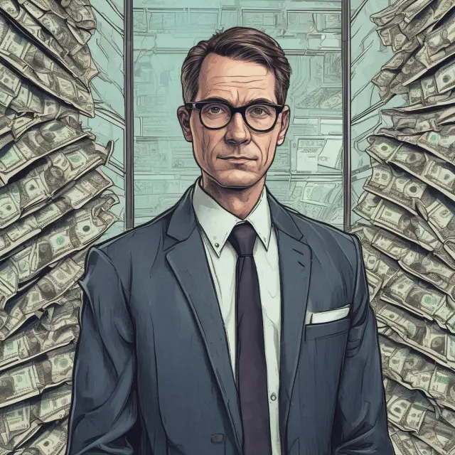 An AI eye scanning vast financial data to detect and prevent fraud and money laundering, symbolizing RegTech