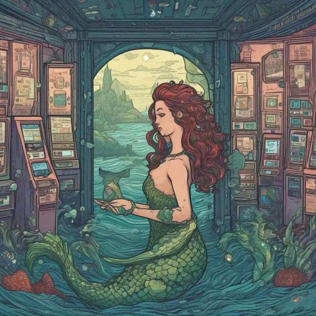 Metaphorical image: Mermaid overseeing retail transactions, banks, and finance institutions under Regulation E