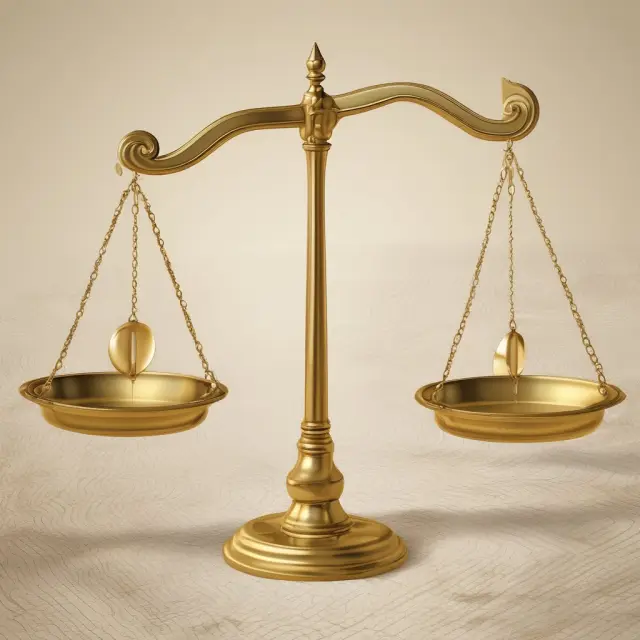 A golden scale representing Regulation O, balancing credit extensions for insiders and non-insiders