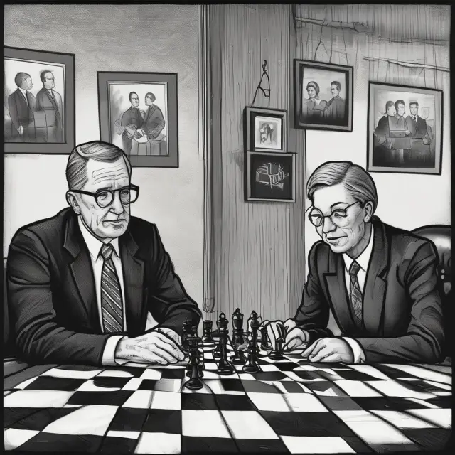 The Governor and FDIC Chair discuss exemptions at the Regulation W chessboard, reflecting collaboration between regulators to ensure compliance in affiliated transactions under Dodd-Frank Act.