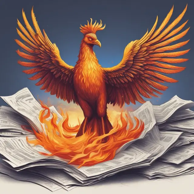 Phoenix emerging from stacks of papers signifying Tier 1 Regulation A offerings