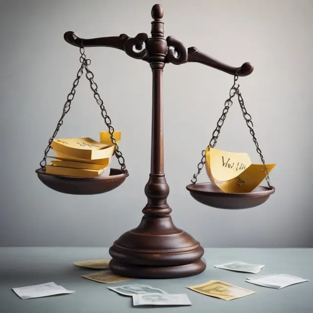 Two scales balanced with a simplified financial statement on one side, symbolizing the ease and affordability of Regulation A