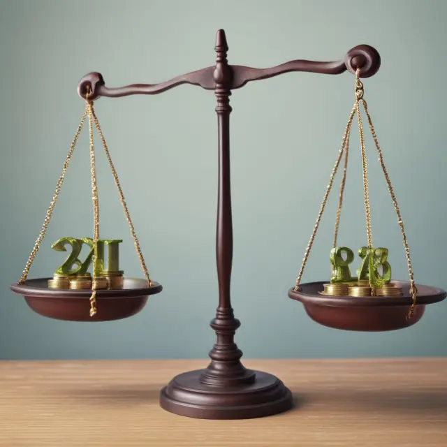 Image featuring two balanced scales, one labeled 