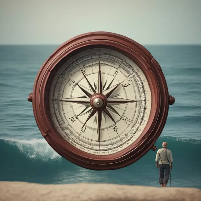 An investor steers a ship through choppy waters, guided by a Regulation T compass representing fair trading practices and market stability.