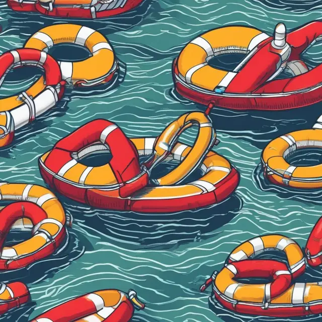 An image of a nonbank lender rowing through Regulation U waters, holding lifebuoys labeled