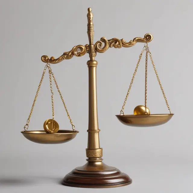 Golden balance scales represent fair governance and efforts to mitigate regulatory capture