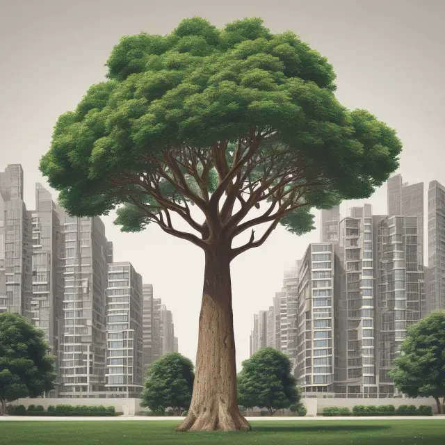 An illustration comparing partnerships (tree symbolizing shared growth) and corporations (fortress symbolizing protection) in the context of real estate investment groups