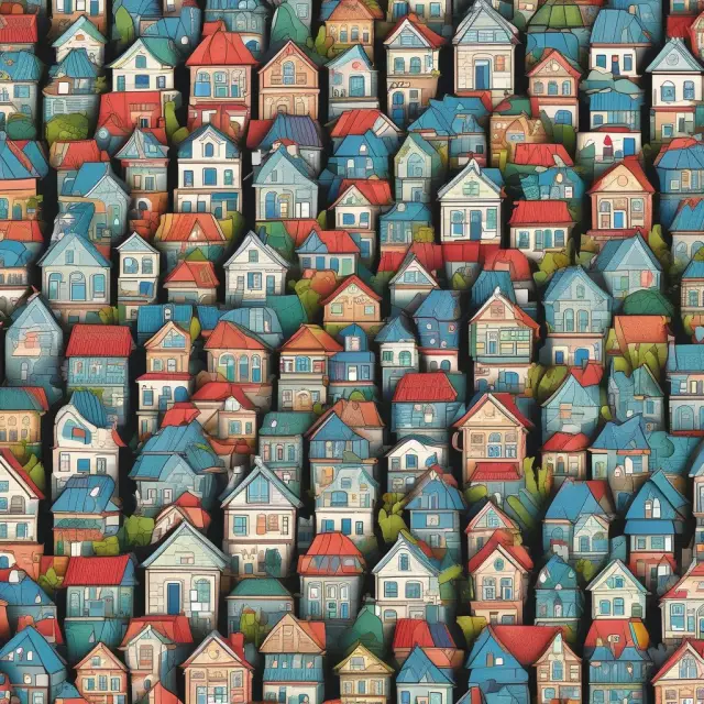 A table filled with intricate, colorful tiles representing REIG investment strategies on a market mosaic