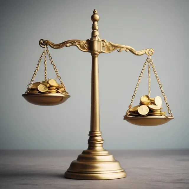 A golden scale balances company expenses with per diem rates