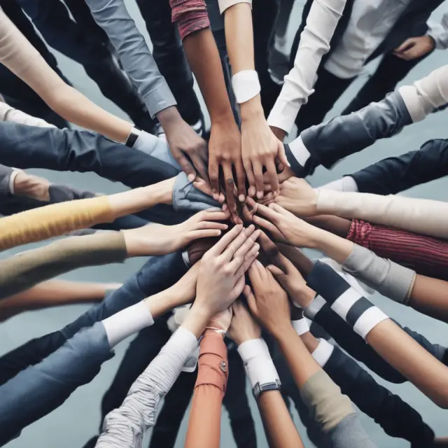 An image depicting insurance and reinsurance companies merging resources, illustrating the power of collaboration to manage risk through reinsurance ceded.