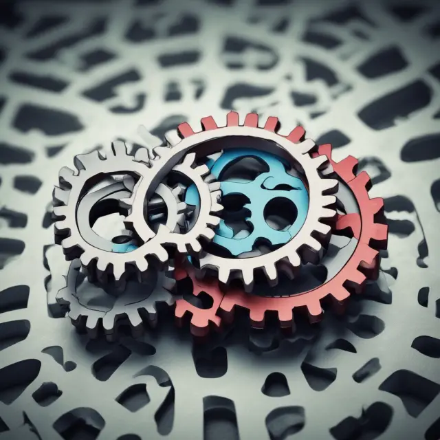 Gears depicting an insurer and reinsurer intertwined, indicating proportional risk sharing and loss allocation
