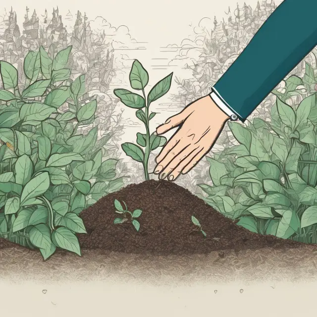 Institutional investors tending to a flourishing garden, harvesting dividends and reinvesting them to grow their wealth.