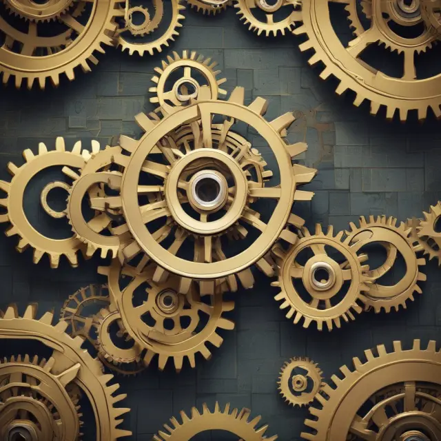 An industrial gear system symbolizing institutional investors effectively implementing various reinvestment strategies for steady and efficient growth.