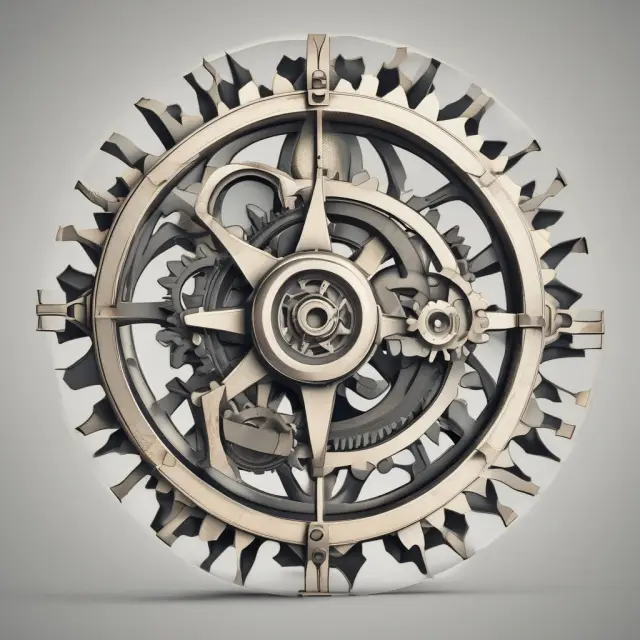 A retirement wheel with interlocking gears symbolizing various bond maturities working together for income diversification