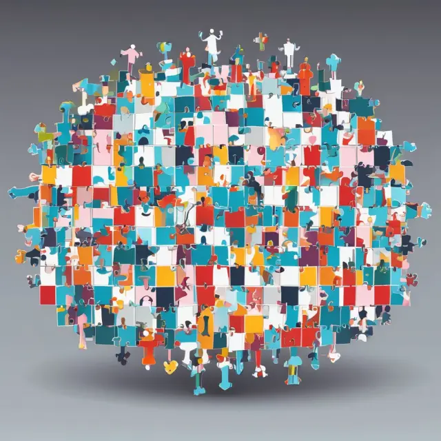 Interconnected puzzle pieces illustrate various business affiliates, shareholder groups, subsidiaries, and minority-owned companies involved in related-party transactions