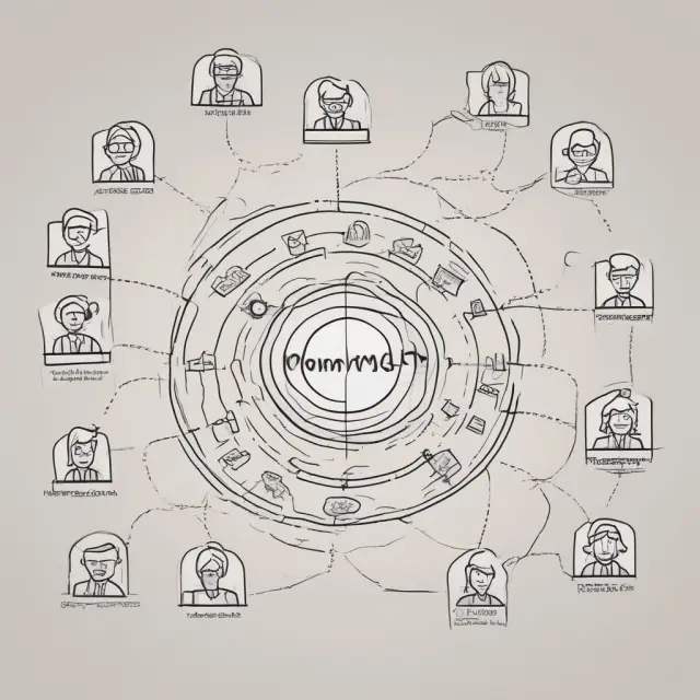 A relationship manager personified as a bridge connecting various businesses and customers, symbolizing effective communication and trust building.