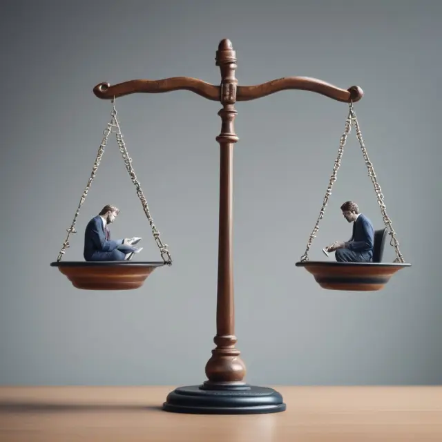 Investor weighing absolute and relative value in handheld scales for informed investment decisions