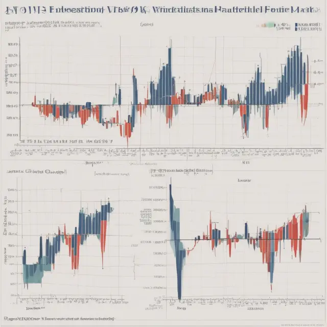 Three interconnected line charts showcasing examples of RVI