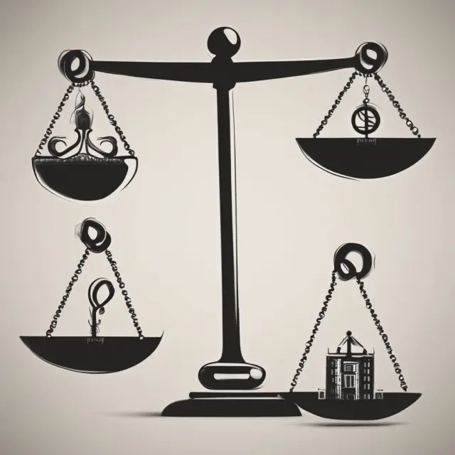 Visualizing Rent Control and Rent Stabilization: Two housing policies balanced on scales, symbolizing affordable housing, fairness, and dynamic markets