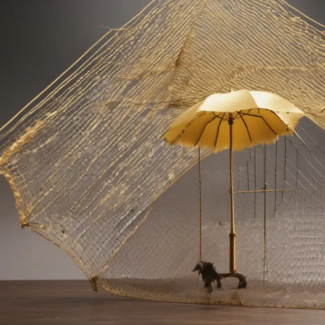 Golden umbrella illustrates renter