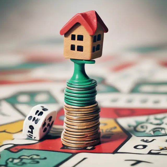Monopolistic pawns strategically maneuvering on a board, symbolizing economic rent and rent-seeking behaviors