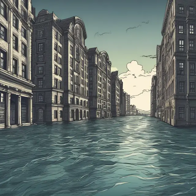 An institutional investor calmly steering a ship through turbulent waters as they employ due diligence and ethical practices to minimize exposure to industries with rent-seeking behaviors
