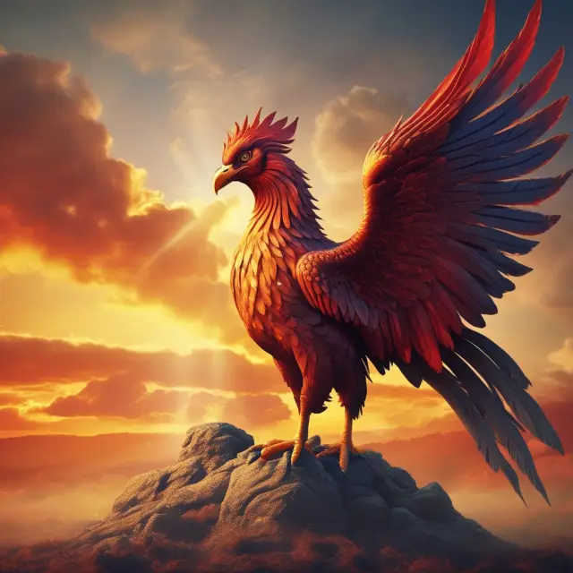 Image of a mythical Phoenix rising above Burger King sign, illustrating the successful turnaround and rebirth of the company through repackaging