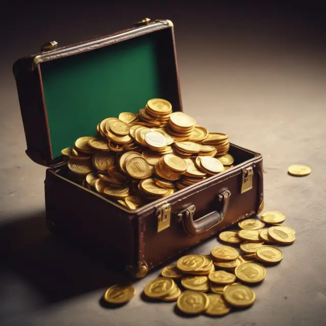 Gold coins representing repatriable dividends being processed through customs