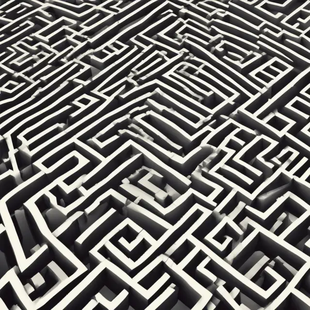 An intricate labyrinth symbolizing complex regulations like FATCA and BSA impacting repatriation of assets