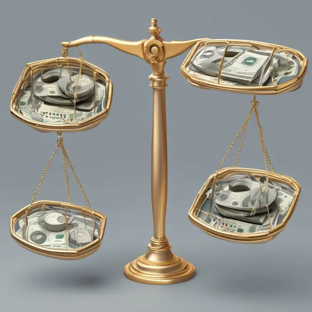 A set of scales with different currencies balanced on each pan, symbolizing the impact of exchange rate fluctuations during repatriation.