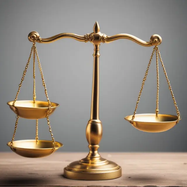 Golden scale weighing pre-retirement income against retirement sources